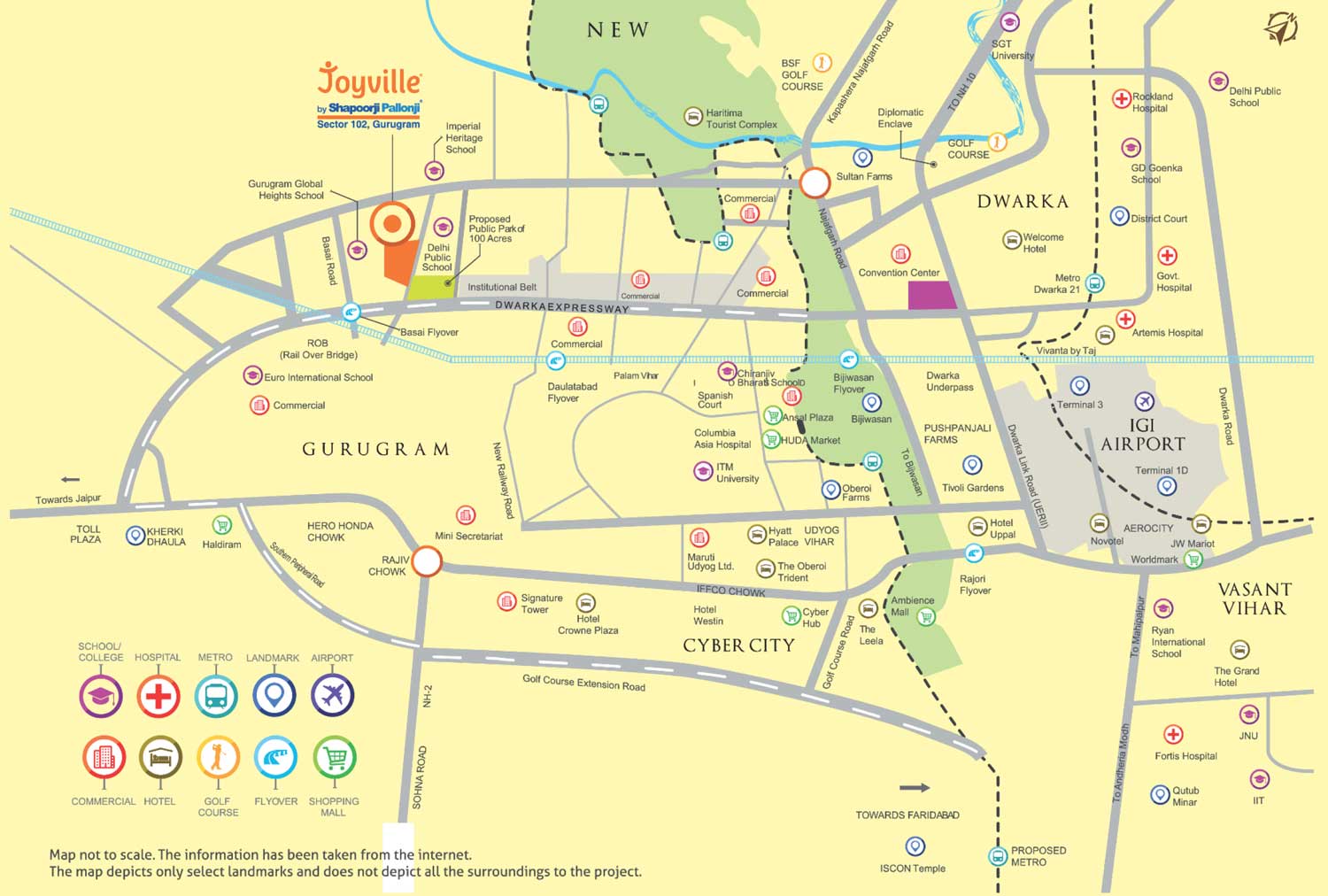 Location Map of Joyville Gurgaon